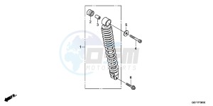 NSC50T2F NSC50T2 UK - (E) drawing REAR CUSHION