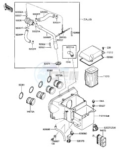 ZX 600 A [NINJA 600] (A1-A2) [NINJA 600] drawing AIR CLEANER