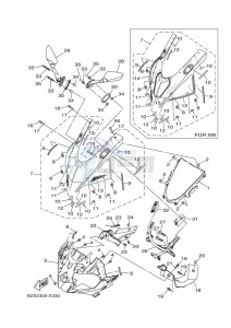 YZF320-A YZF-R3 (B2X3) drawing WINDSHIELD