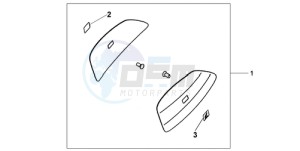 CBF600N9 France - (F / CMF) drawing 29 LITRE PANNIER COLOUR PANEL SET Y-200P