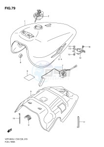 VZR1800 (E3) INTRUDER drawing FUEL TANK (VZR1800L1 E33)