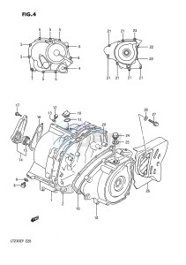 LT230E (E28) drawing CRANKCASE COVER