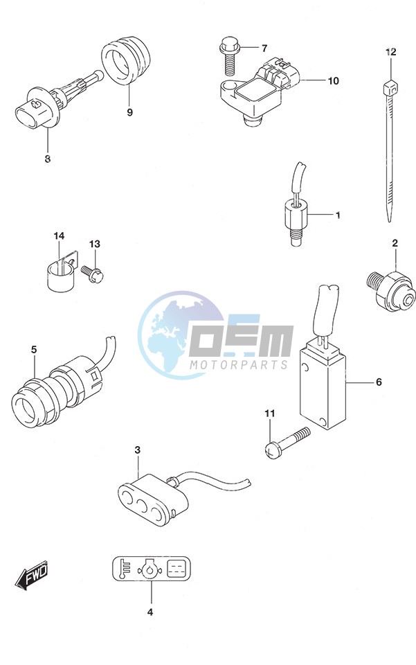 Sensor/Switch Tiller Handle w/Power Tilt