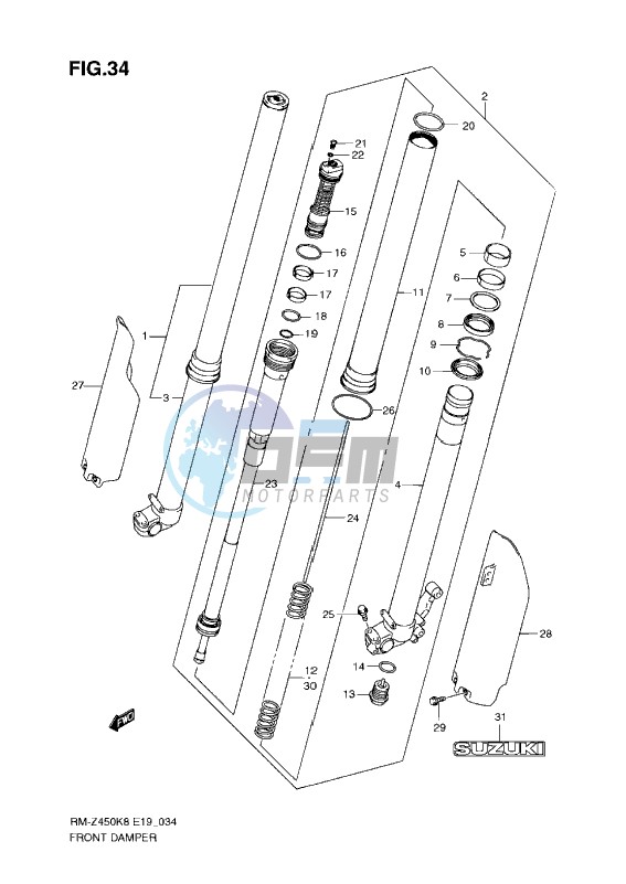 FRONT DAMPER K8