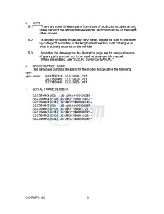 GSX750F (E2) drawing * CATALOG PREFACE *