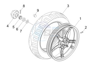 Fly 50 2t drawing Rear Wheel