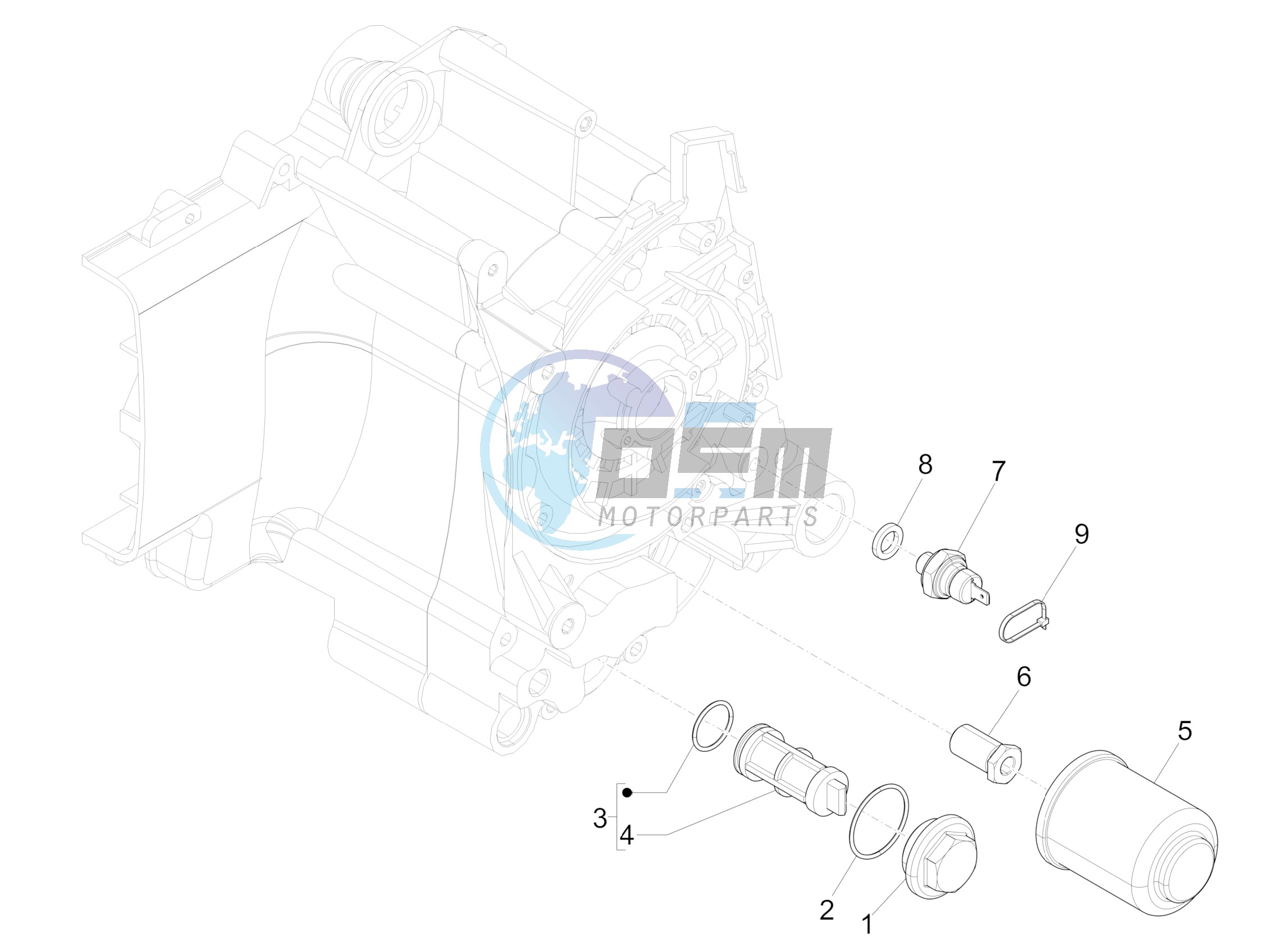 Flywheel magneto cover - Oil filter