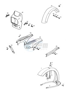 QUADRO_E-START 50 drawing Garde-boue-carenages