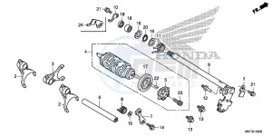 CBR1000RAH 2ED - (2ED) drawing GEARSHIFT DRUM