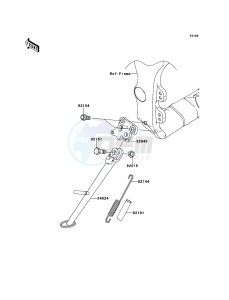 NINJA_ZX-10R ZX1000JBF FR GB XX (EU ME A(FRICA) drawing Stand(s)