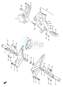 GSX-R750 (E28) drawing FOOTREST