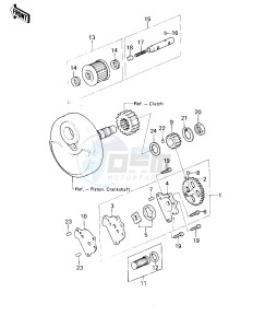 KL 250 A [KLR250] (A3-A4) [KLR250] drawing OIL PUMP_OIL FILTER -- 80-81 KL250-A3_A4- -