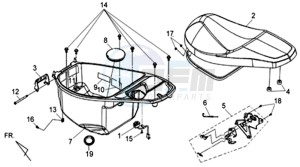 JET 4 50cc 45KMH drawing HELMET BOX