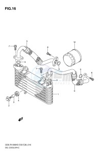 GSX-R1000 (E3-E28) drawing OIL COOLER