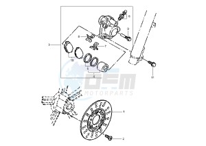 BW'S 100 drawing FRONT BRAKE CALIPER