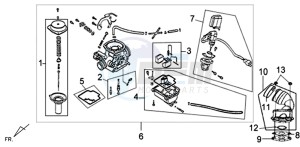 SYMPHONY 50 45KMH drawing CARBURATOR