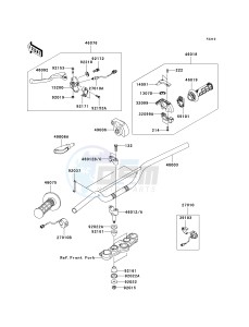 KLX 140 B (KLX140L MONSTER ENERGY) (B8F-B9FA) B8F drawing HANDLEBAR