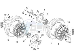 MP3 400 ie mic drawing Front wheel