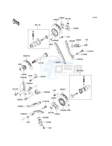 KVF700 D [PRAIRIE 700 4X4 TEAM GREEN SPECIAL EDITION] (D1) D1 drawing CAMSHAFT-- S- -_TENSIONER