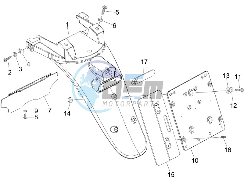 Rear cover - Splash guard