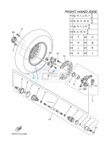 YFM700FWAD GRIZZLY 700 EPS (BDEA) drawing FRONT WHEEL 2