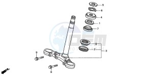 CB600F2 CB600F drawing STEERING STEM