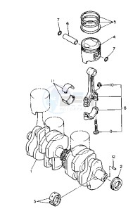 XJ S DIVERSION 600 drawing CRANKSHAFT PISTON