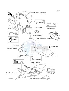 KFX700 KSV700A6F EU drawing Labels