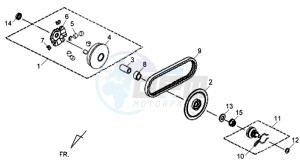 ORBIT 50 2T NAKED drawing CLUTCH / V BELT