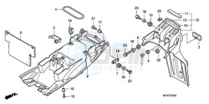 CBF1000AA UK - (E / MKH) drawing REAR FENDER