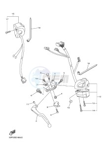 FZ8-N ABS 800 FZ8 (NAKED, ABS) (59P6) drawing HANDLE SWITCH & LEVER