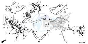 CB500XAF CB500X UK - (E) drawing RADIATOR