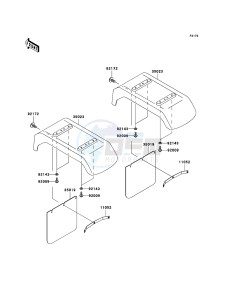 MULE 3000 KAF620G6F EU drawing Rear Fender(s)