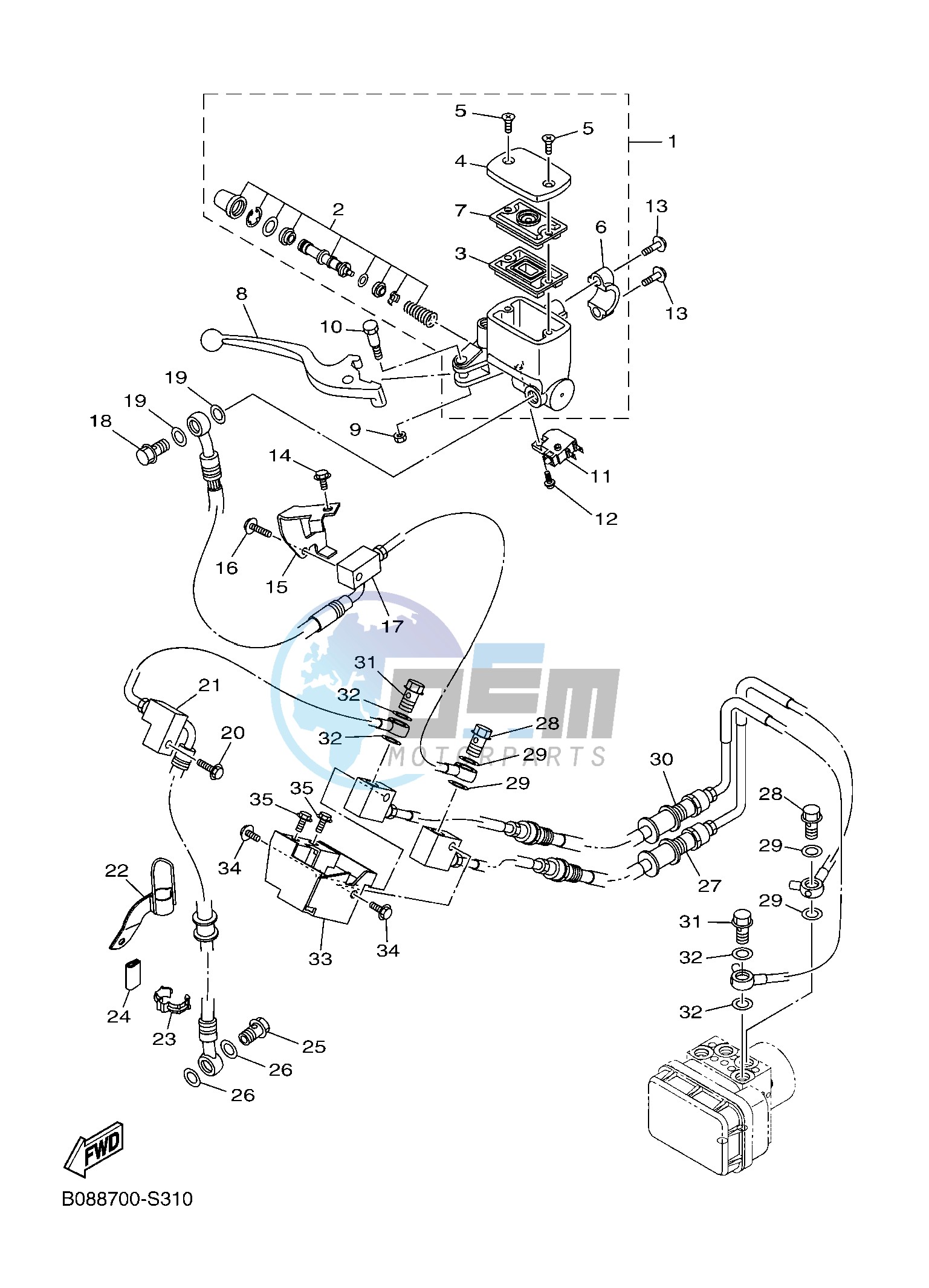 FRONT MASTER CYLINDER