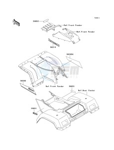 KLF 300 C [BAYOU 300 4X4] (C10-C14) [BAYOU 300 4X4] drawing DECALS-- RED- --- KLF300-C14- -