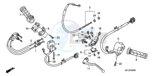 CBR1000RAA UK - (E / ABS MKH) drawing HANDLE LEVER/SWITCH/CABLE