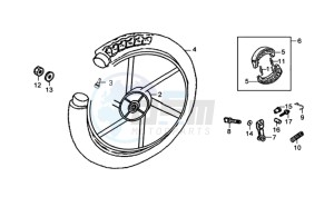 ORBIT 50 drawing REAR WHEEL