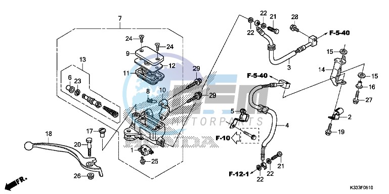 FRONT BRAKE MASTER CYLINDER (CBR250RA/300RA)