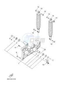 YP125R X-MAX125 X-MAX (2DME 2DME 2DME) drawing REAR ARM & SUSPENSION