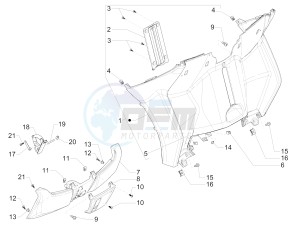 MP3 500 MAXI SPORT ABS (NAFTA) drawing Front glove-box - Knee-guard panel