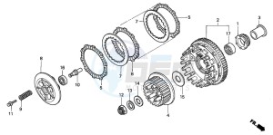 CBR600F4 drawing CLUTCH (1)