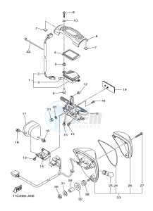 XVS1300A MIDNIGHT STAR (11C7) drawing TAILLIGHT