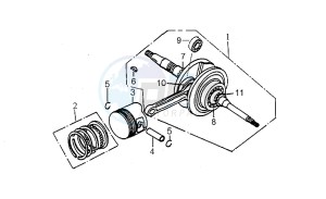 Quasar 125-180 drawing Crankshaft cpl