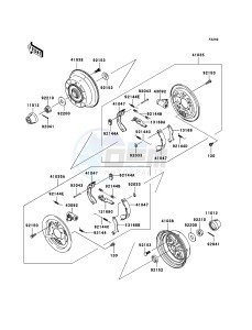 MULE 600 KAF400-B1 EU drawing Rear Hub