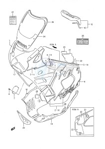 GSX750F (E28) drawing COWLING BODY (MODEL N)