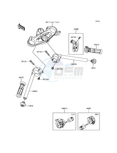 NINJA H2R ZX1000YHF EU drawing Handlebar