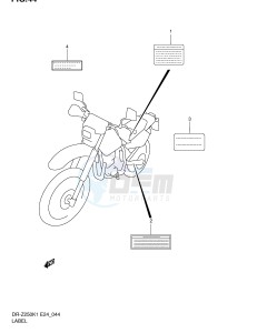 DR-Z250 (E24) drawing LABEL