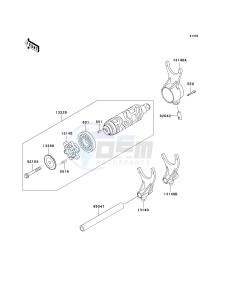 VN 1600A A[VULCAN 1600 CLASSIC] (A1-A3) [VULCAN 1600 CLASSIC] drawing GEAR CHANGE DRUM_SHIFT FORK-- S- -