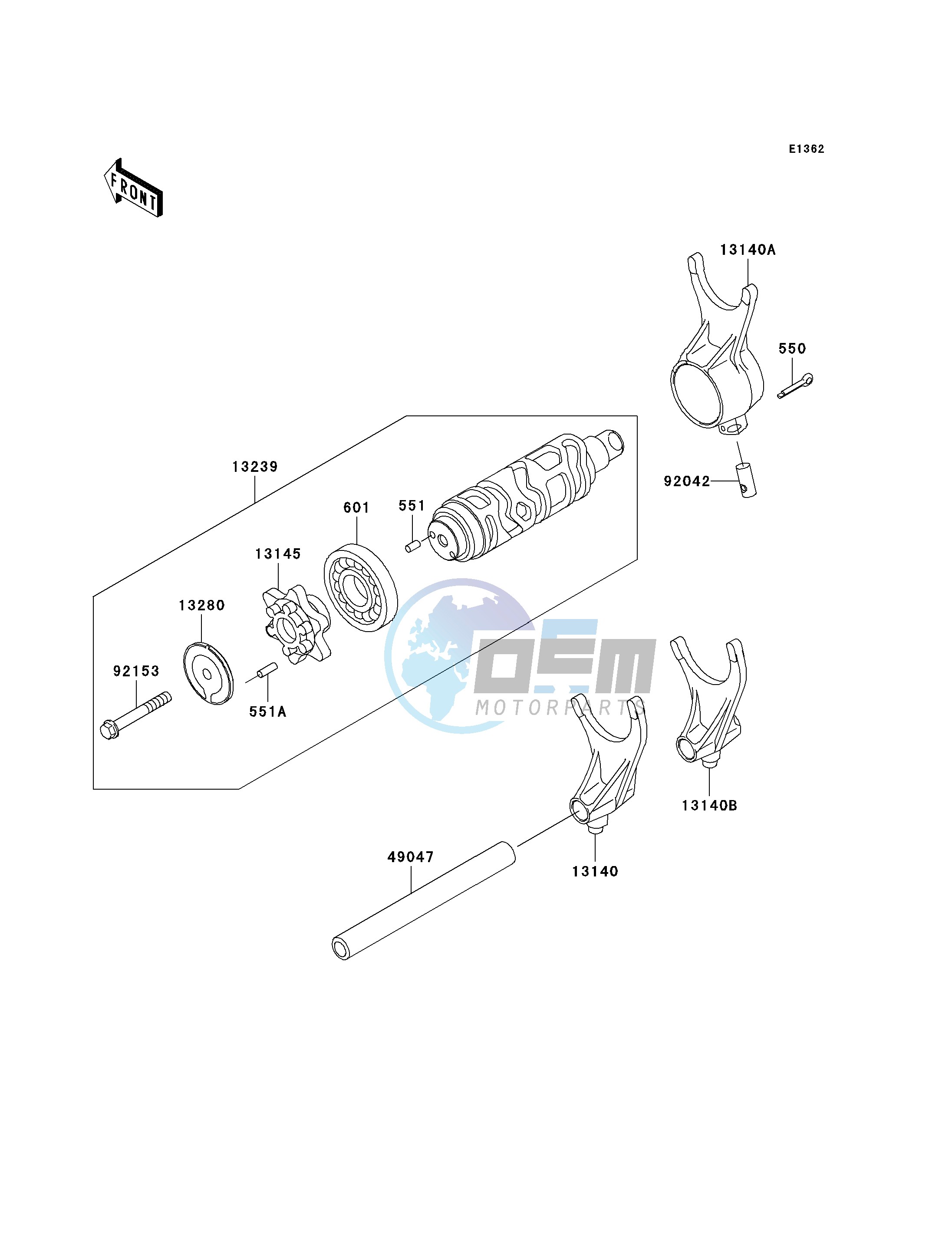 GEAR CHANGE DRUM_SHIFT FORK-- S- -