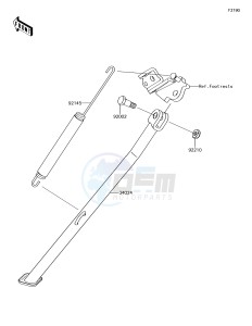 KLX450R KLX450AJF EU drawing Stand(s)